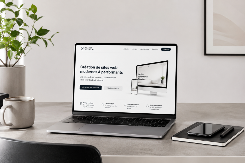 Création de site web professionnel – PlanetCreators